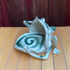 Frog catch-all dish MARBLE SPIRAL