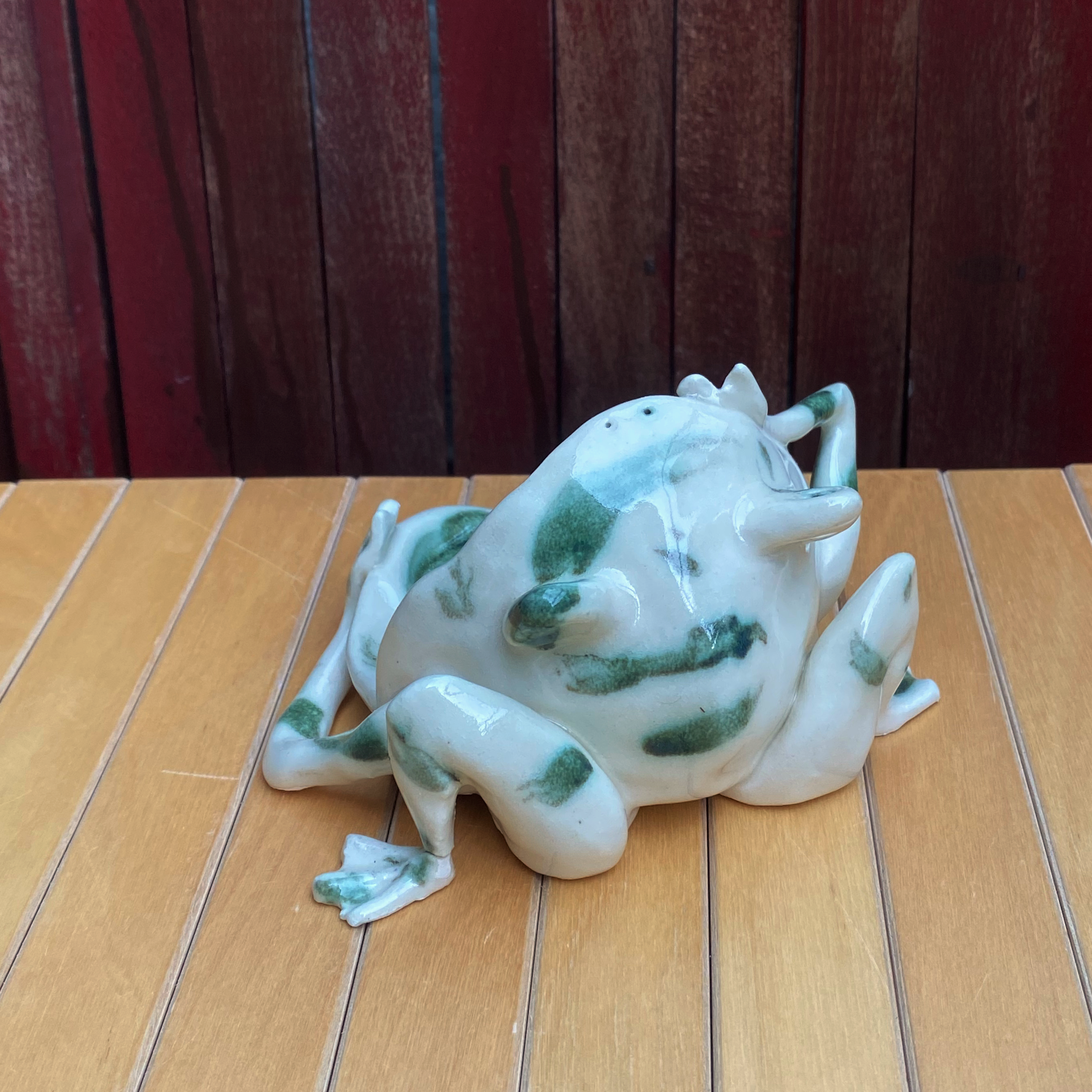 Frog catch-all dish MARBLE SPIRAL
