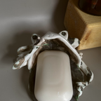 Frog catchall dish RUSTIC B&W