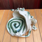 Frog catch-all dish MARBLE SPIRAL